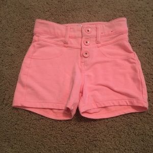 Pink high waisted shorts